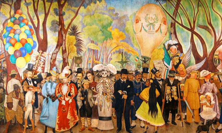 Sueño de una tarde dominical en la alameda central; Diego Rivera