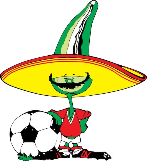 Pique, la mascota del mundial México 86, relacionado con la picardía mexicana.